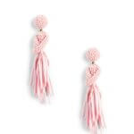 Stitch Fix women’s light pink beaded tassel earrings.