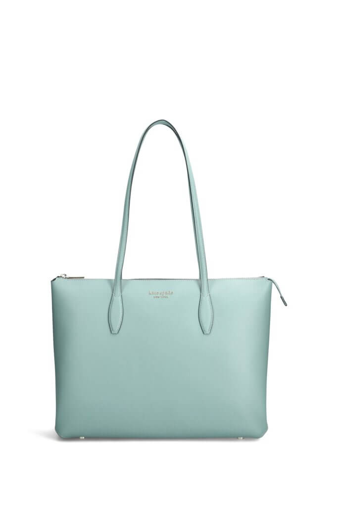 Stitch Fix women's light blue tote bag.
