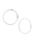 Stitch Fix women's large silver hoop earrings.