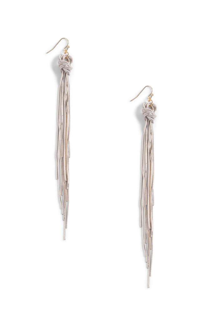Stitch Fix women’s gold fishhook knotted drop earrings.