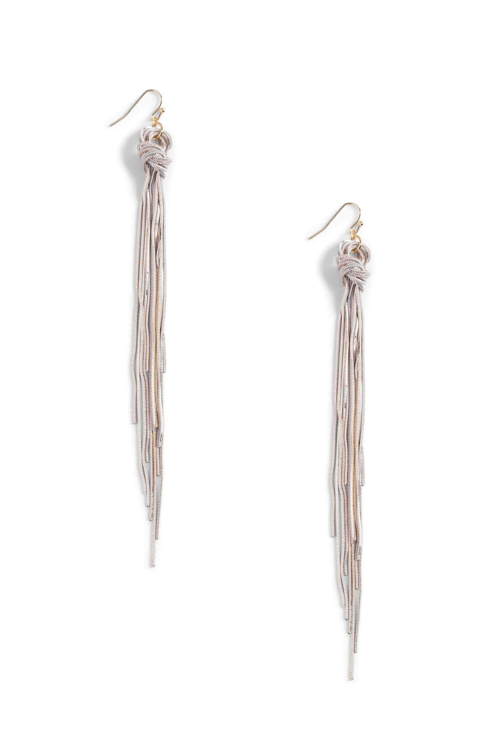 Stitch Fix women’s gold fishhook knotted drop earrings.