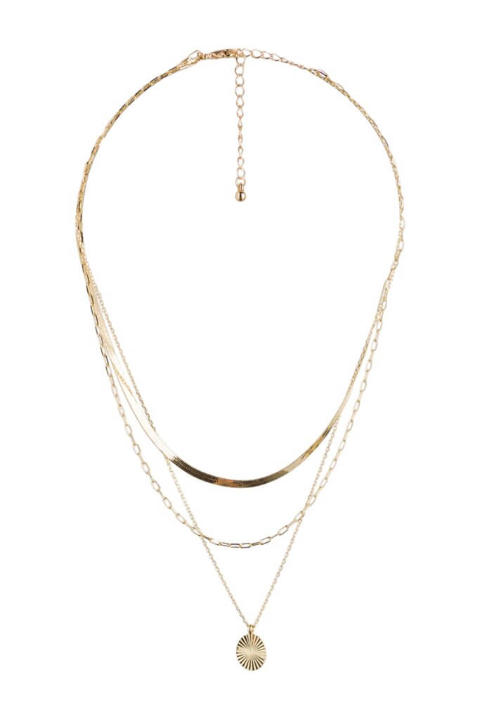 Stitch Fix Women’s gold layered necklace.