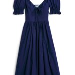 Stitch Fix women's navy short-sleeve maxi dress.