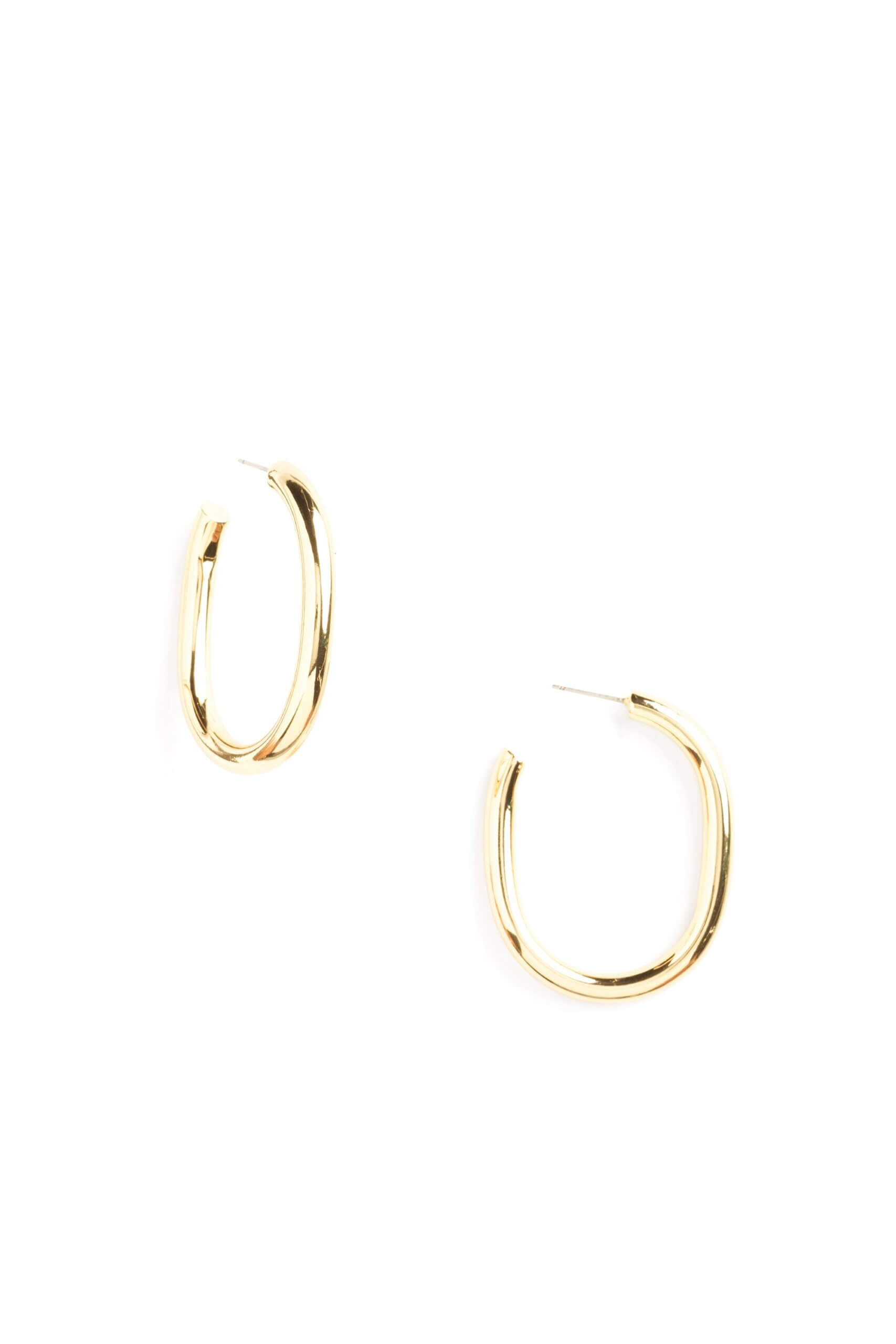 Stitch Fix women’s gold chunky tubular hoop earrings.