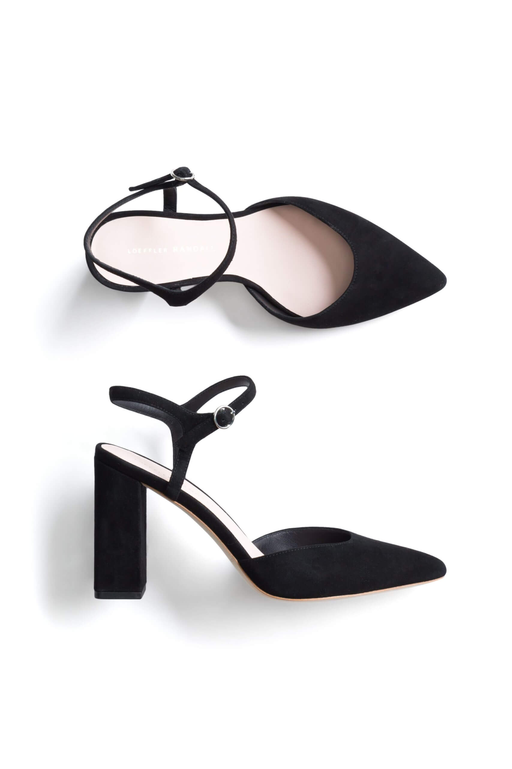 Stitch Fix women's black, pointed-toe, block heels.