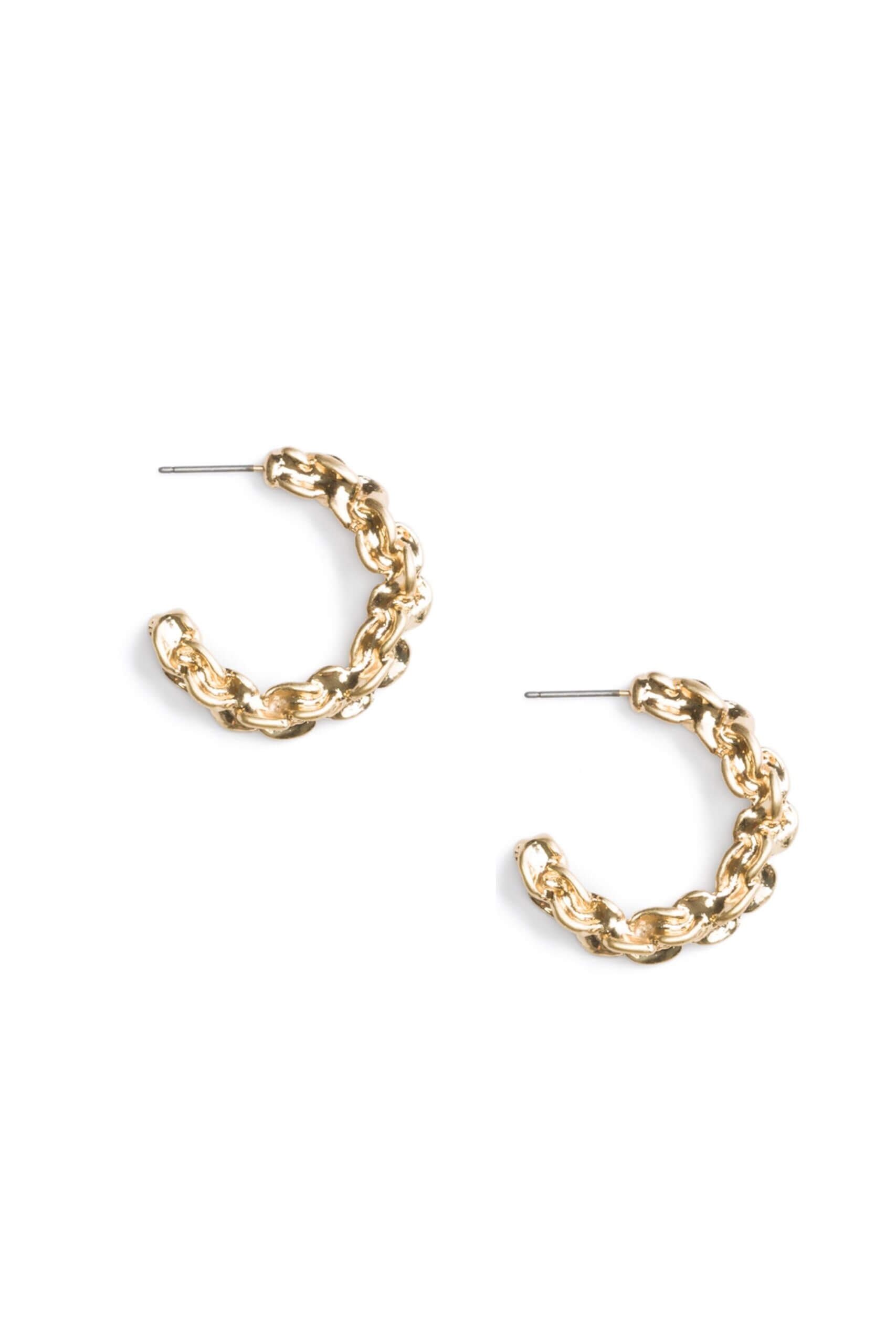 Stitch Fix women’s gold chain hoop earrings.