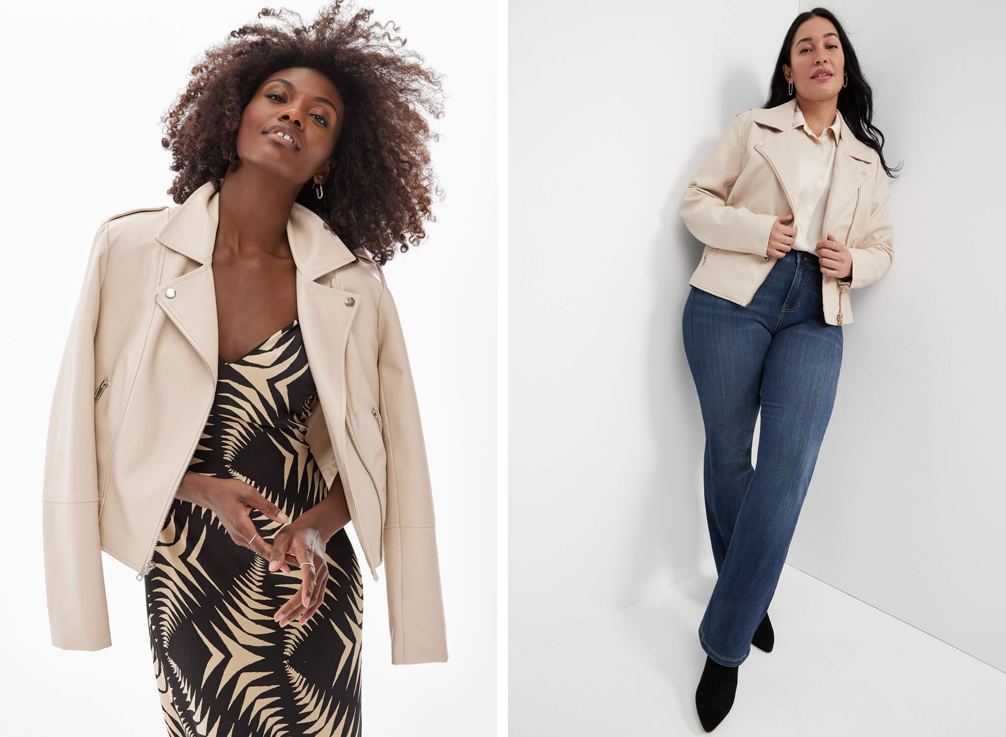 women's outfits featuring moto jacket
