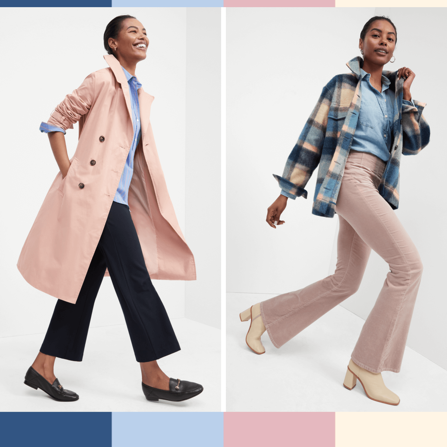 pastel fall color outfits for women