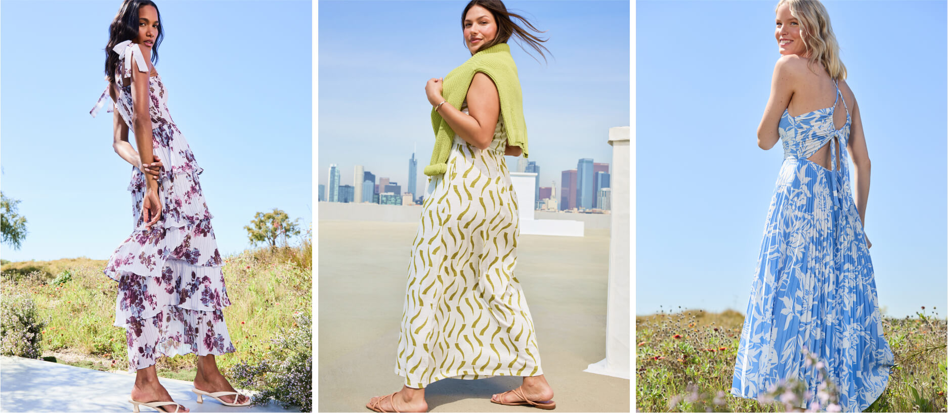 women in maxi dresses