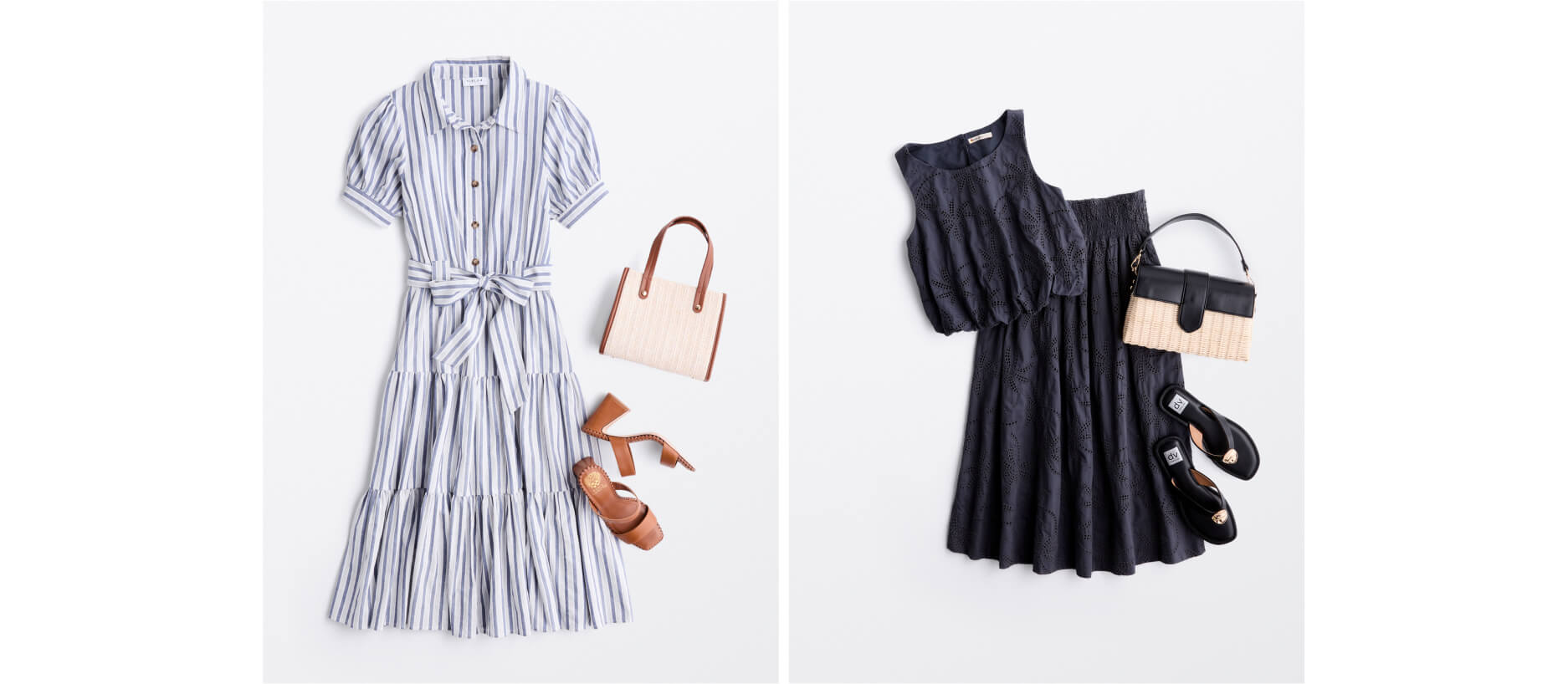 dress and skirts with textures and patterns for women with triangle body shape