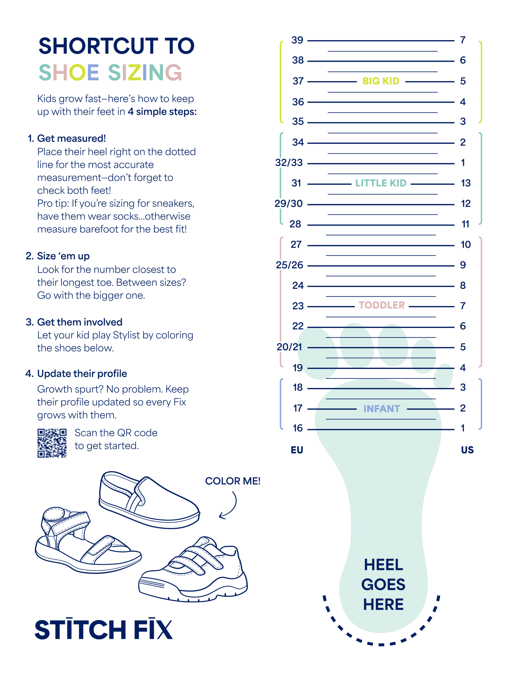 online shoe sizer for kids
