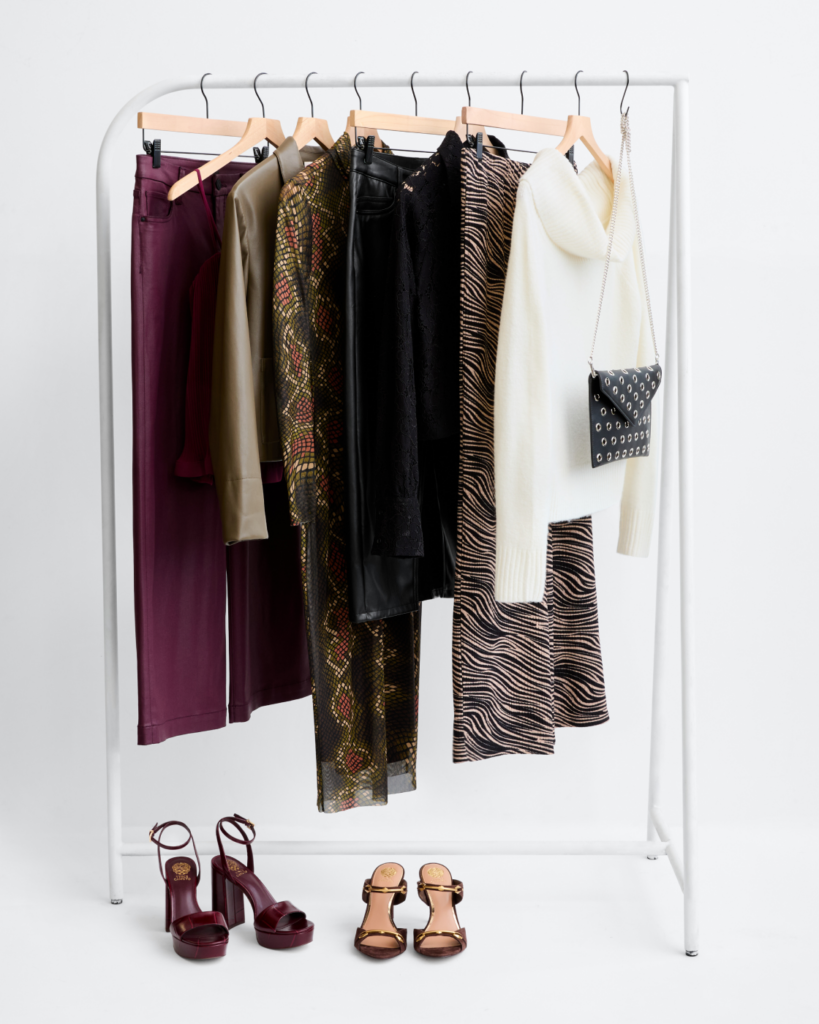 date night outfits on rack