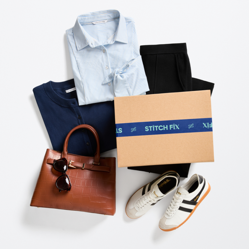 stitch fix box with 41 hawthorn pieces