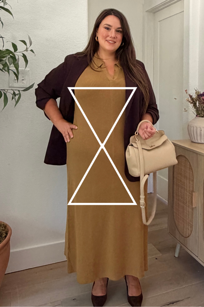hour glass bodyshape outfit